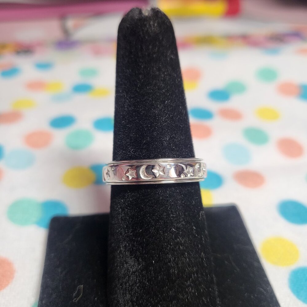 Celestial Sterling Silver Spinner Ring - image 3